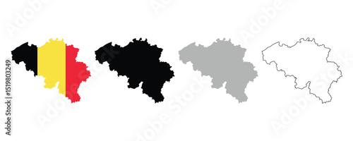 Belgium country geographical map vector illustration 