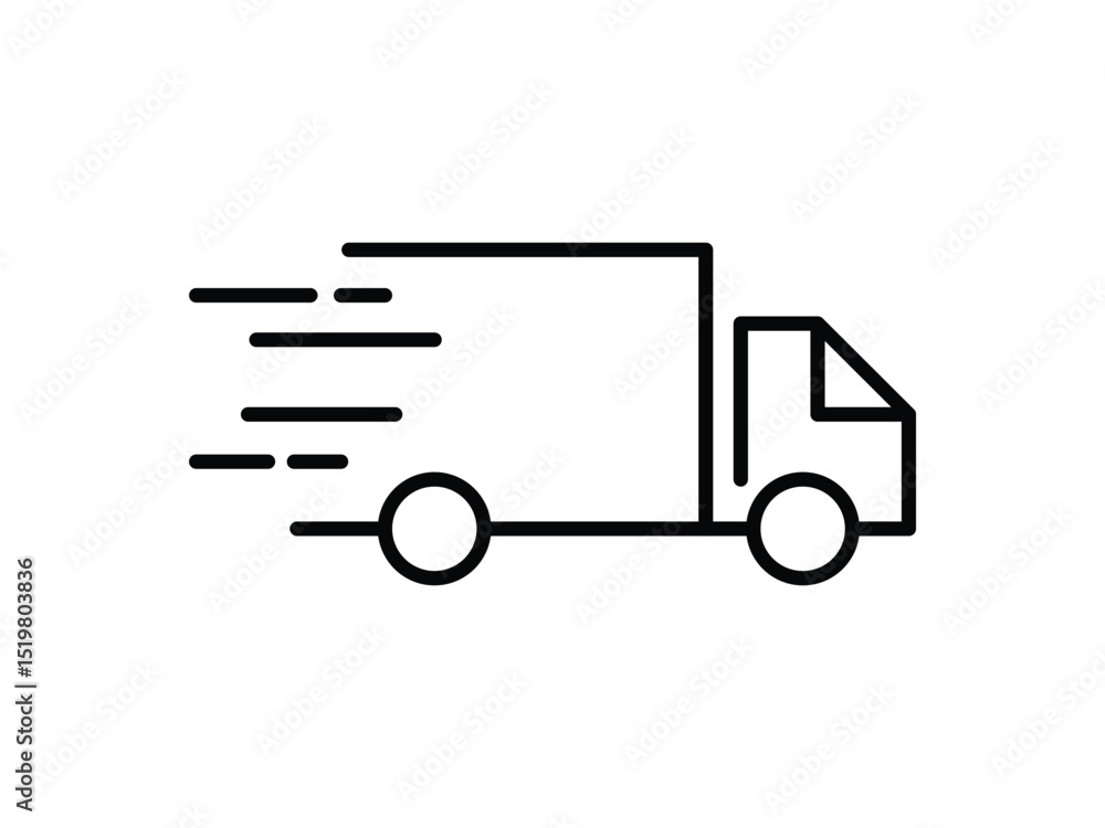 Delivery truck line icon vector. fast shipping line icon Delivery truck line icon vector. fast shipping line icon
