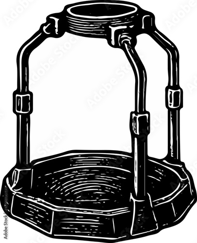 Sketch of VR sensor tower used for tracking player movement and spatial awareness