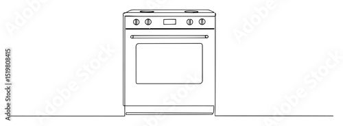 oven front monoline icon cooking appliance