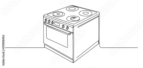 stove monoline icon electric range oven