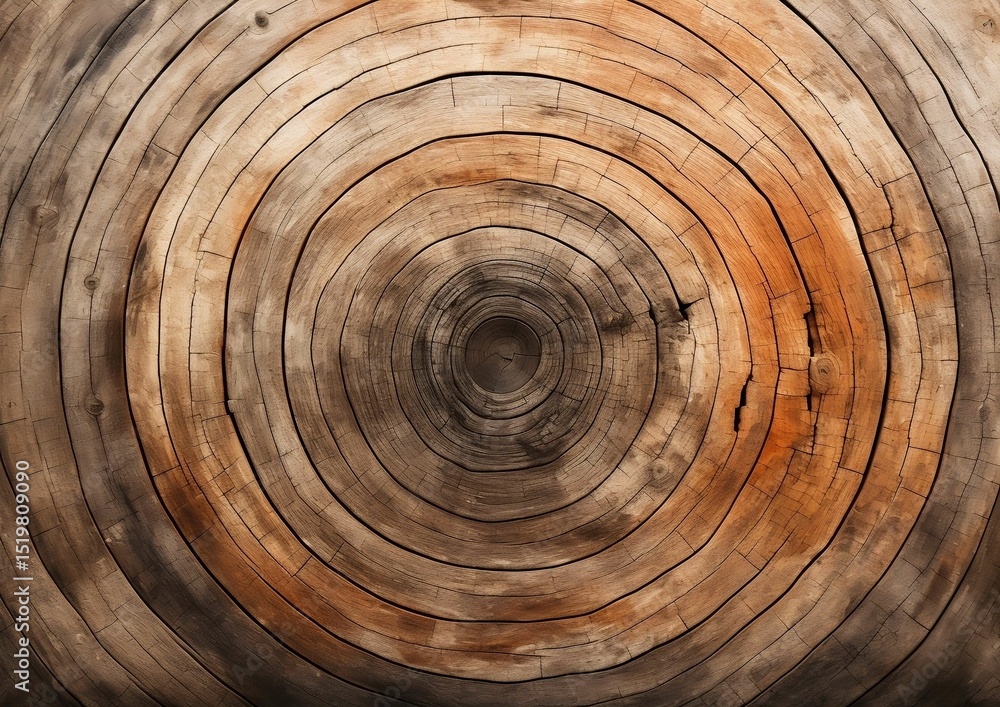 Fototapeta premium Intricate Wooden Rings A Stunning Circular Wood Texture Background Image