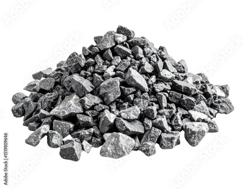 A pile of crushed stones with irregular shapes and rough textures.