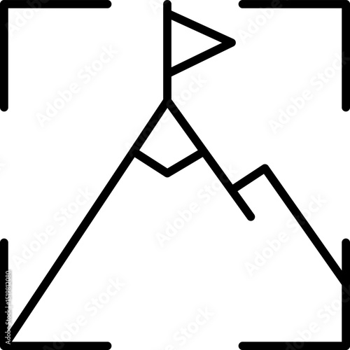 Focus, concentration icons collection. Goal, Target outline Linear icon set. Vector illustration