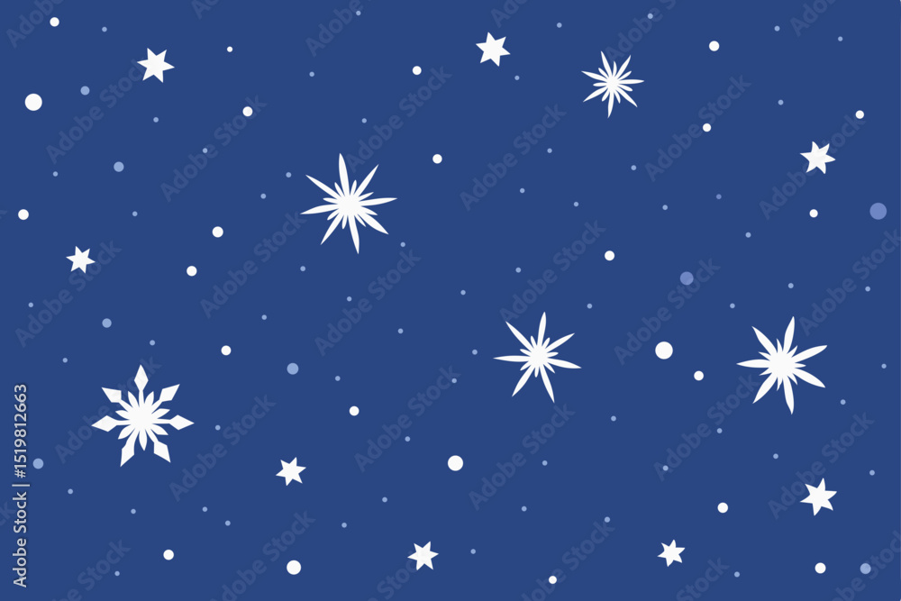 Fototapeta premium stars and snowflakes