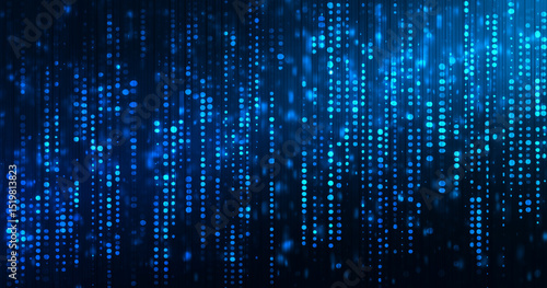 Wallpaper Mural Blue background with digital dots, vector illustration Torontodigital.ca