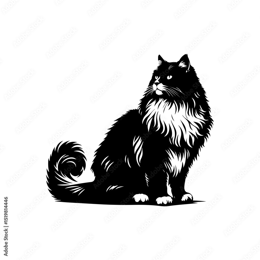 vector illustration of a black cat vector illustration of a black cat