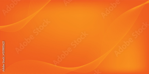 Vector abstract background with dynamic orange waves, lines and particles.