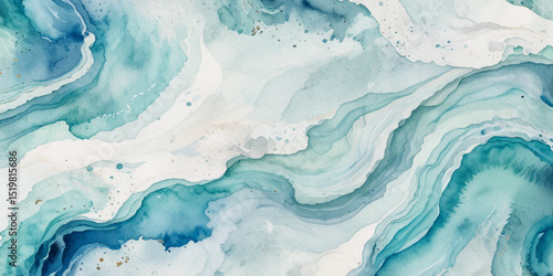 Abstract art teal soft blue sea water ocean wavy background. Water ocean wave white and soft blue aqua, teal texture.	