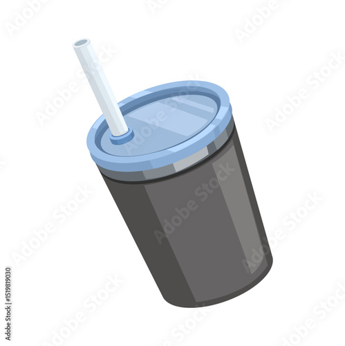 Illustration of a Blue Water Bottle Vector