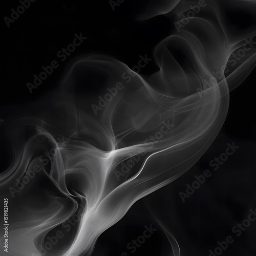 abstract smoke on black background.