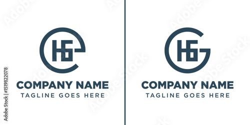 Letters EHG and GHG Monogram Logo, for EHG EGH HGE HEG GHE GEH GHG GGH HGG initials