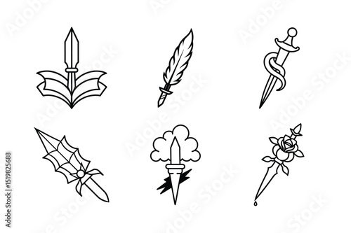Classic American Traditional Tattoo Flash Designs