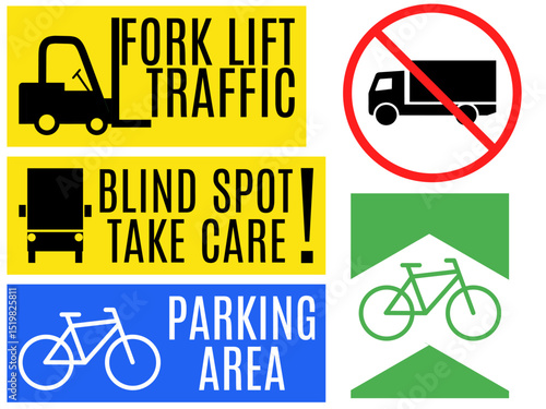 a series of traffic signs