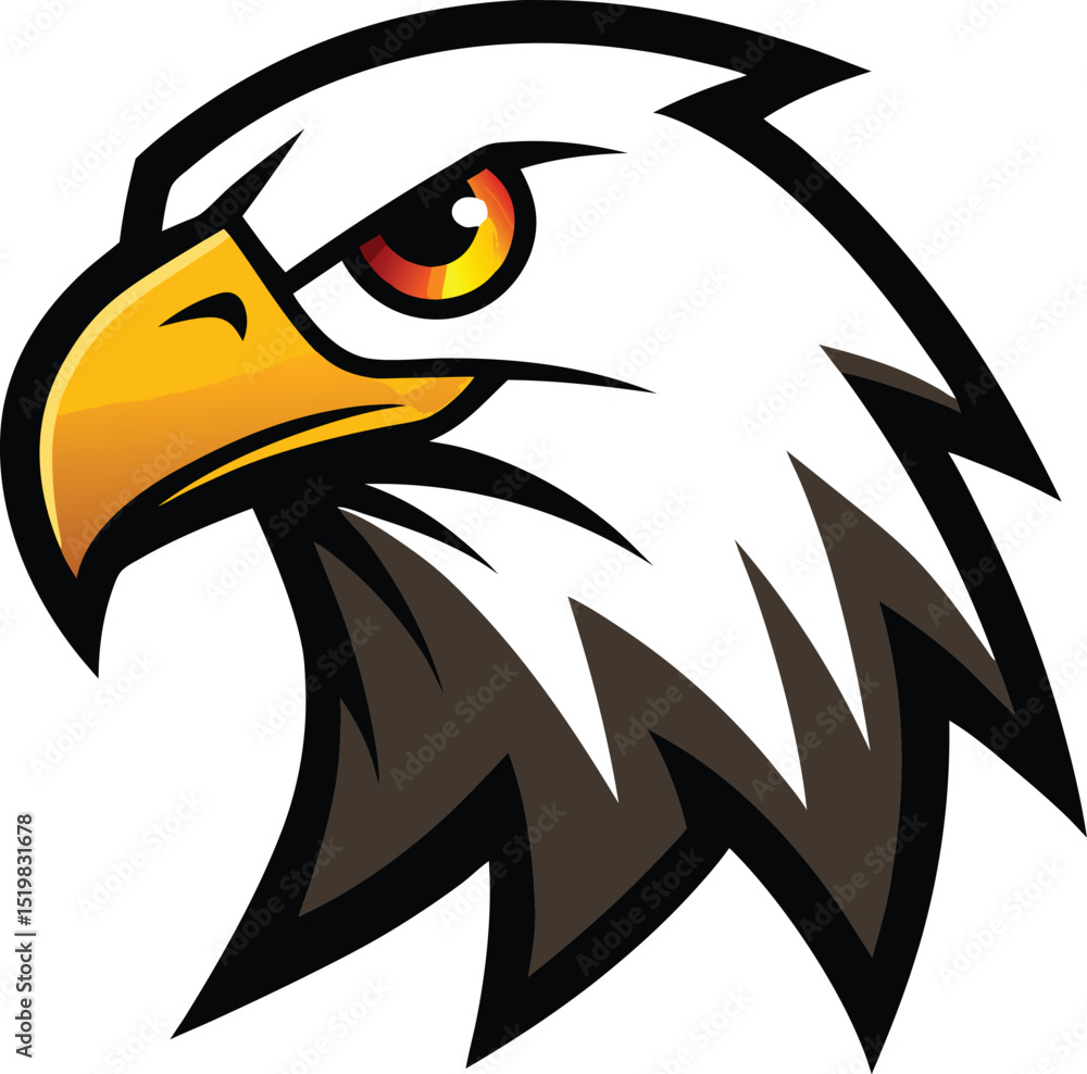 Fototapeta premium eagle head vector illustration
