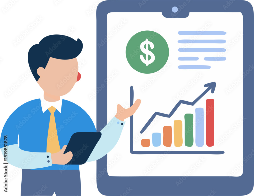 Cartoon Business and Finance Characters, Office Scenes, and Financial Concepts Illustration Set Cartoon Business and Finance Characters, Office Scenes, and Financial Concepts Illustration Set