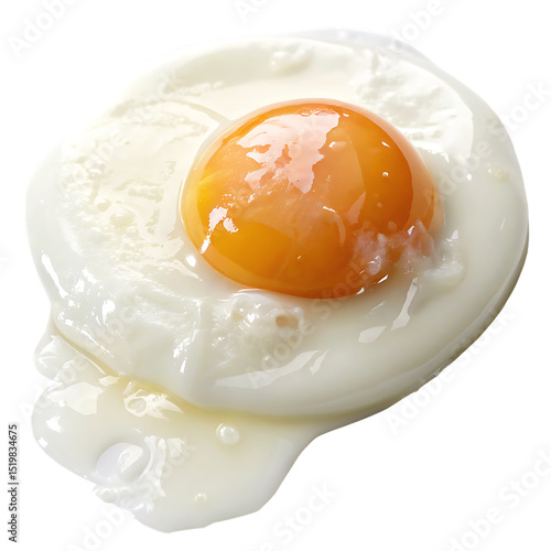 A poached egg isolated on a transparent background
