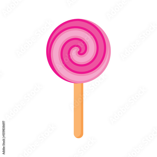 Swirl lollipop flat vector design on a white background