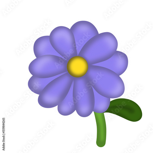 blue and yellow flower