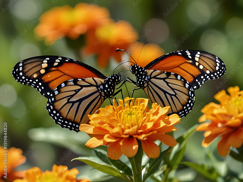 Fototapeta premium butterfly on a flower