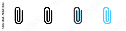 Icon set for attachment. Perfect for email, messaging, or file sharing.