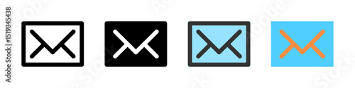 Icon set for mail. Perfect for email apps or messaging platforms.