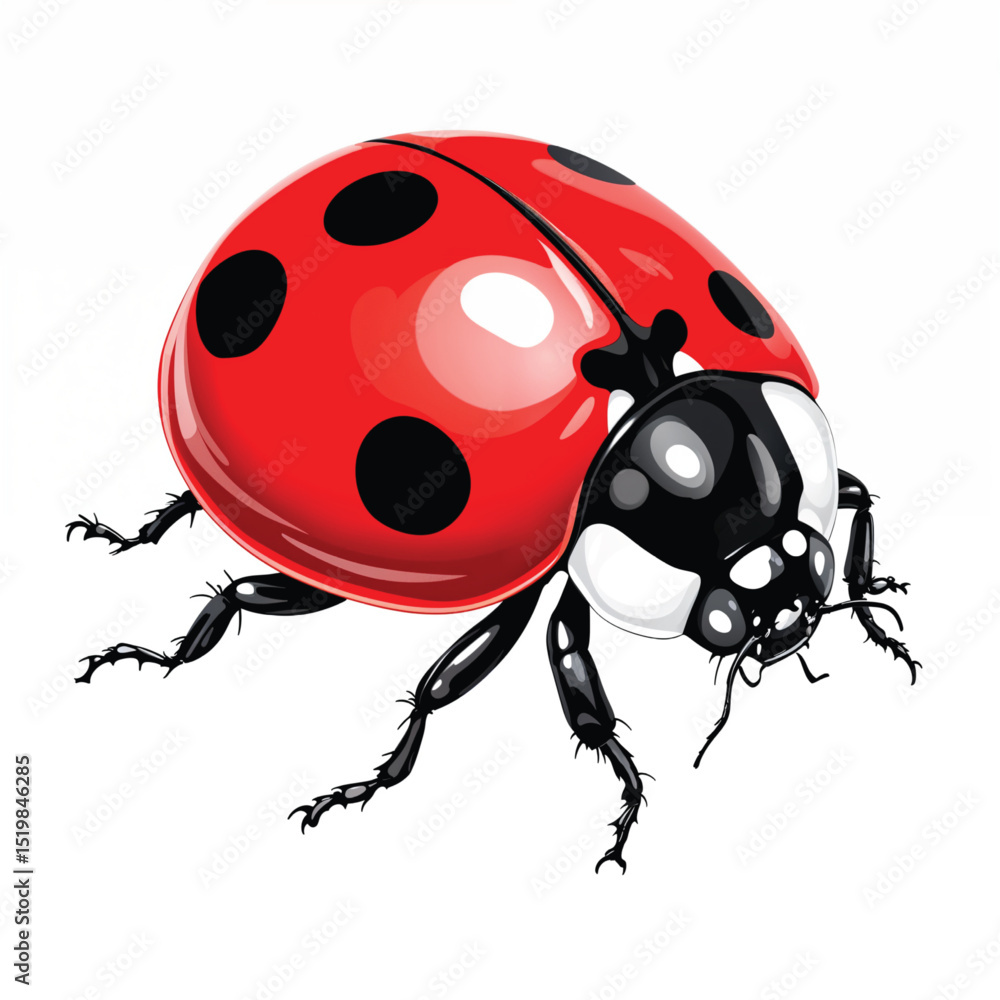 Fototapeta premium ladybug cartoon vector illustration isolated