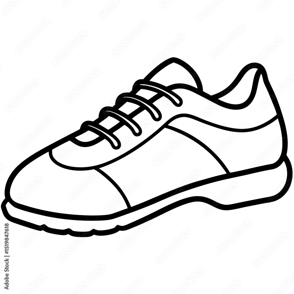 Minimal Cricket Shoes Vector on White Minimal Cricket Shoes Vector on White