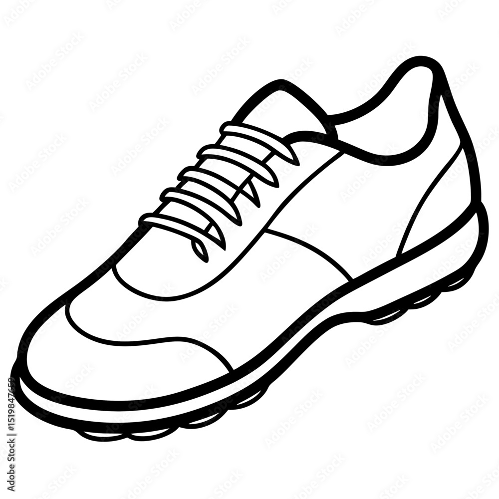 Minimal Cricket Shoes Vector on White Minimal Cricket Shoes Vector on White