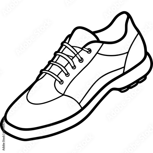 Minimal Cricket Shoes Vector on White