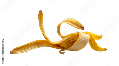 a peeled banana is shown on a white background