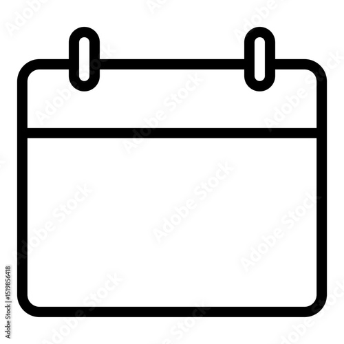 User interface blank calendar icon