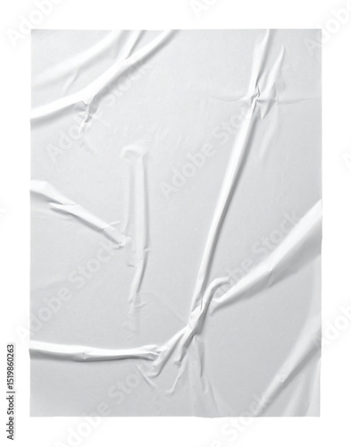 Crumpled White Paper Texture
