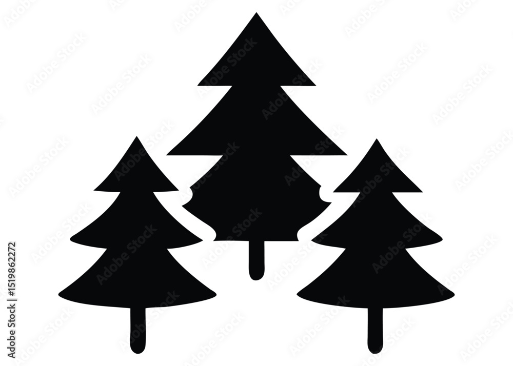 Obraz premium christmas tree vector illustration