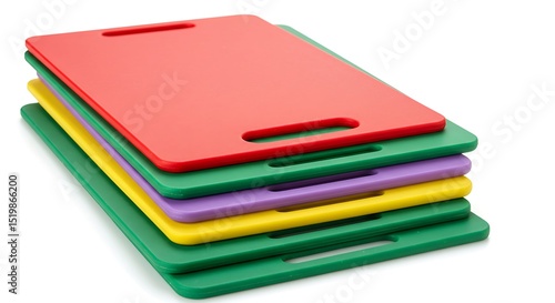 Stack of Colorful Plastic Cutting Boards