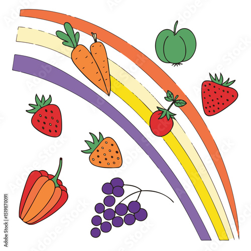 A beautiful flat design vector featuring juicy apricots and delicate blossoms, ideal for natural product labels and seasonal fruit visuals.
