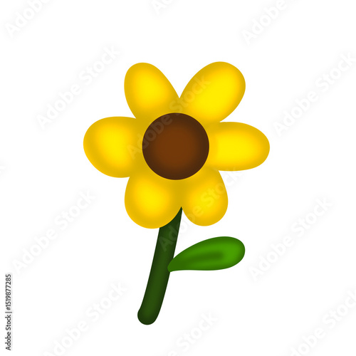yellow flower isolated