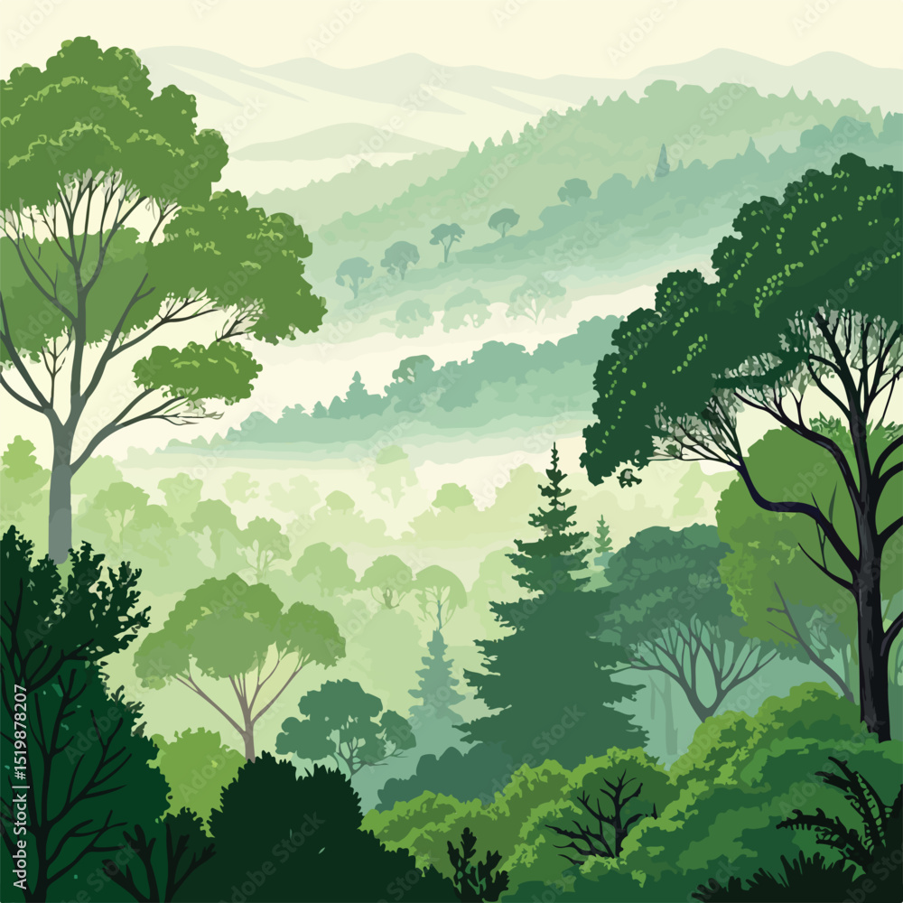 Obraz premium landscape with forest