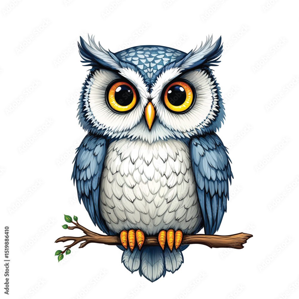 Naklejka premium owl vector illustration isolated