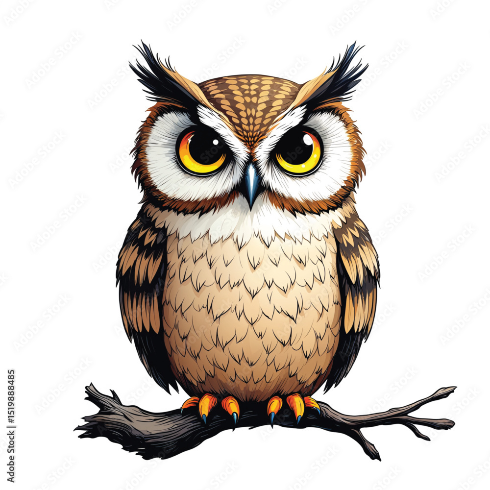 Fototapeta premium owl vector illustration isolated