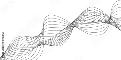 Abstract white background with a glowing abstract waves. Abstract wave element for design. Digital frequency track equalizer, Futuristic background design. Long exposure, Light painting photography.
