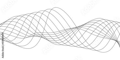Abstract white background with a glowing abstract waves. Abstract wave element for design. Digital frequency track equalizer, Futuristic background design. Long exposure, Light painting photography.