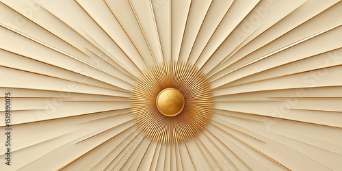 Golden radiating pattern with layered lines