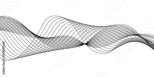 Abstract white background with a glowing abstract waves. Abstract wave element for design. Digital frequency track equalizer, Futuristic background design. Long exposure, Light painting photography.