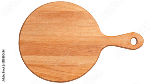 a wooden cutting board with a hole in the middle