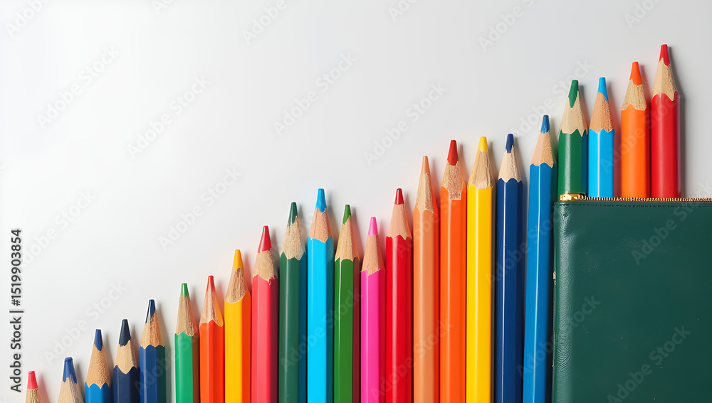 Colorful Pencils Arrangement Colorful Pencils Arrangement