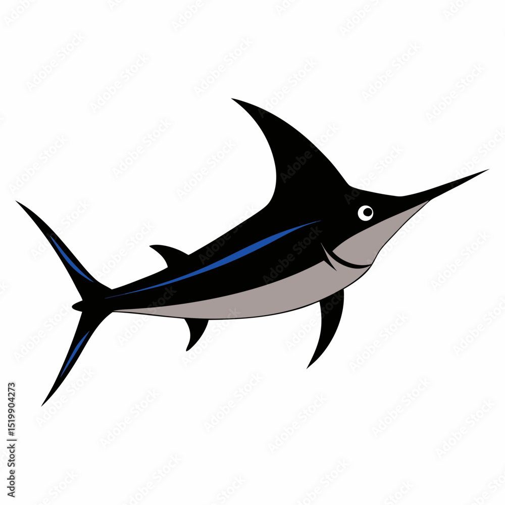 Naklejka premium Swordfish vector art illustration