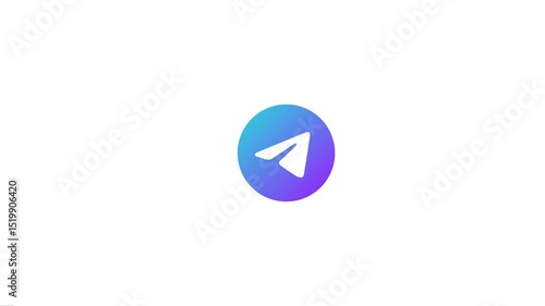 Telegram Logo Loop Animation | Social Media Icon Motion Graphic . Telegram Icon 

