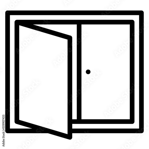 Go outside icon in vector illustration