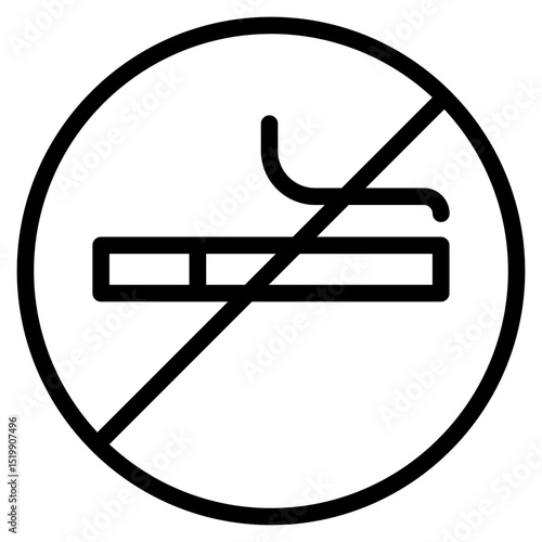 No smoking area icon in vector illustration